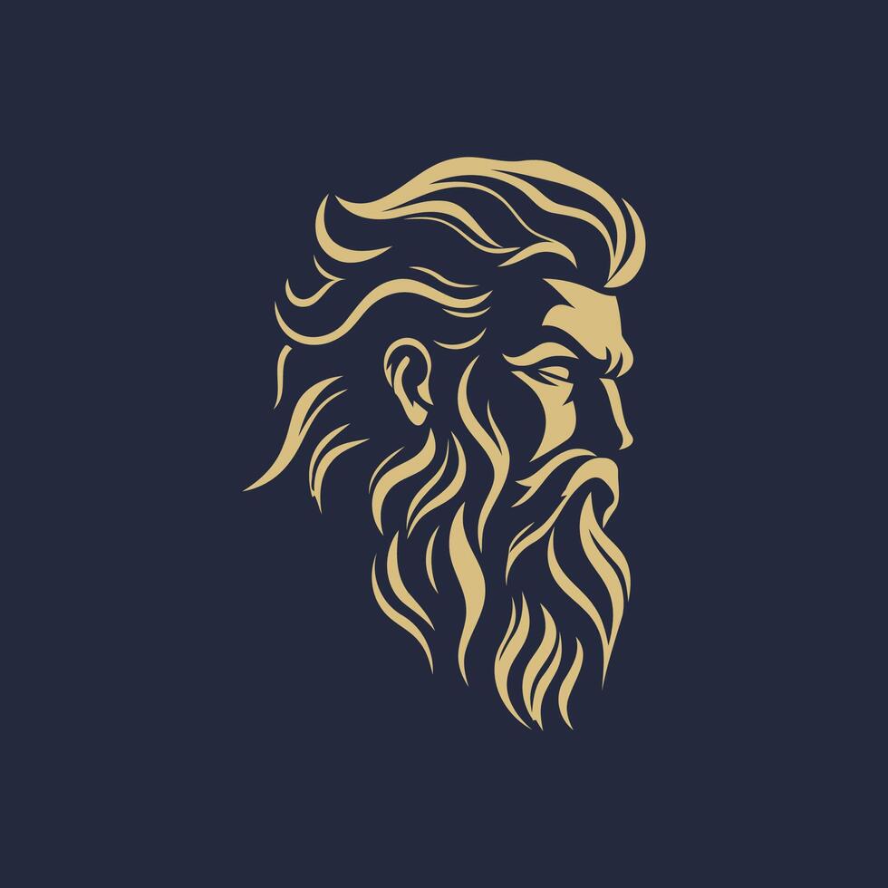 AI generated Zeus logo design vector illustration