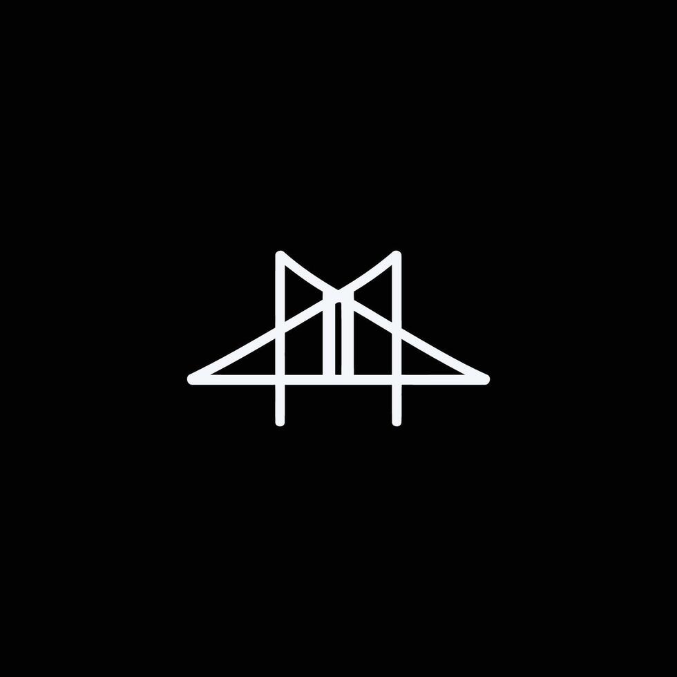 ai generado el puente logo es un minimalista y sencillo en forma de puente logo. el logo además mira muy elegante y elegante a el mismo tiempo. vector