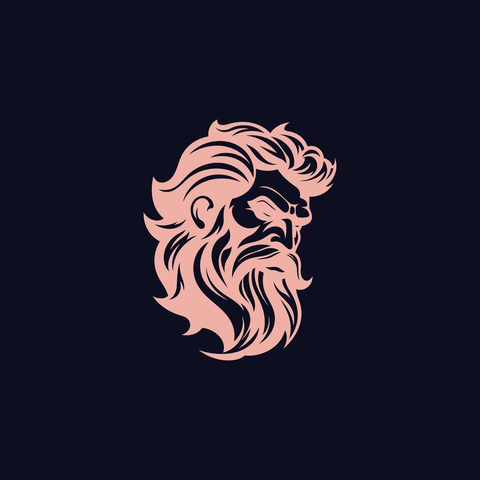 AI generated Zeus logo design vector illustration