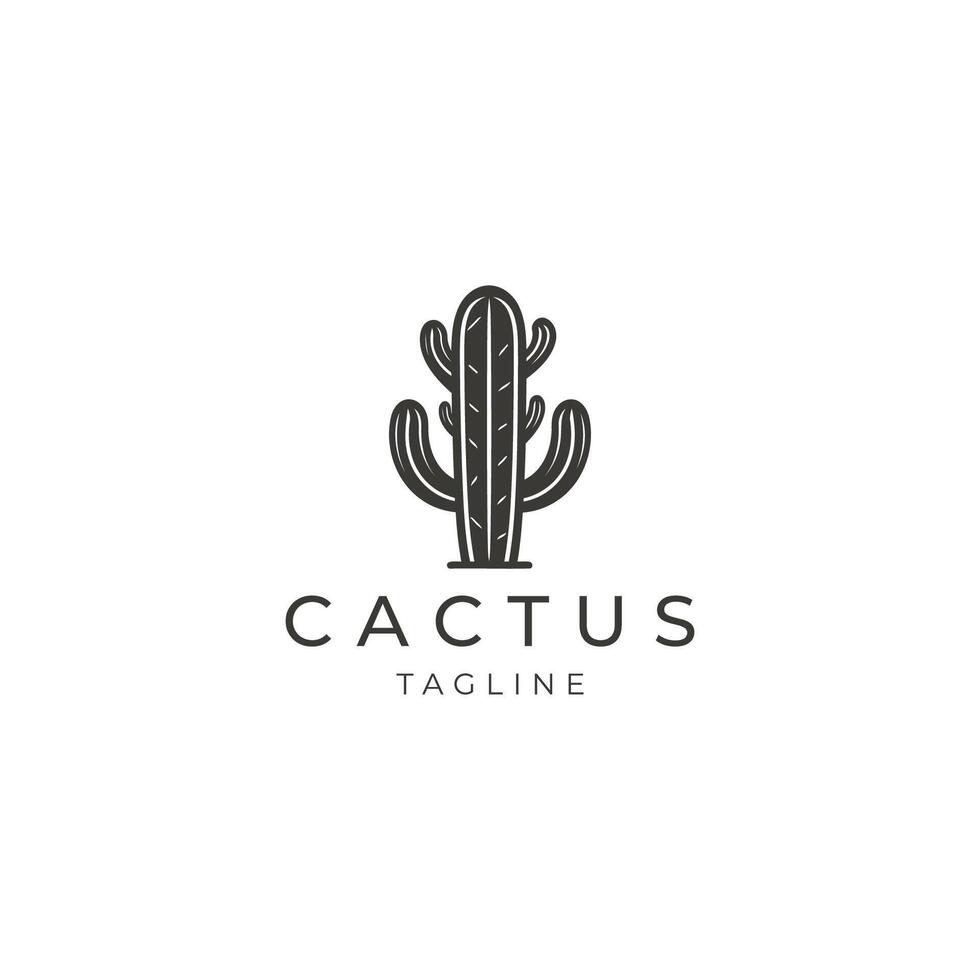 ai generado cactus logo vector icono diseño modelo