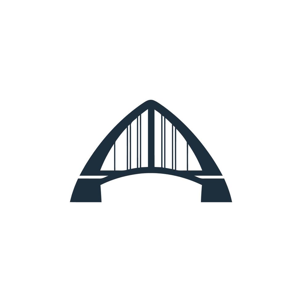 AI generated A powerful and unique bridge builder logo design. vector