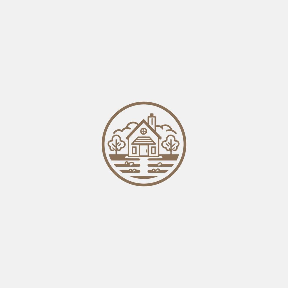 ai generado casa de Campo icono logo diseño vector