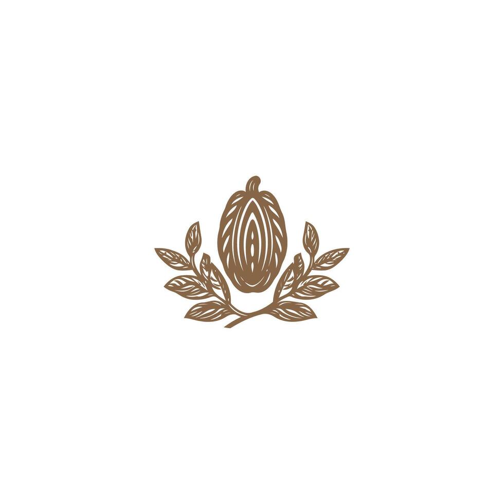 AI generated Cacao logo vector icon design template