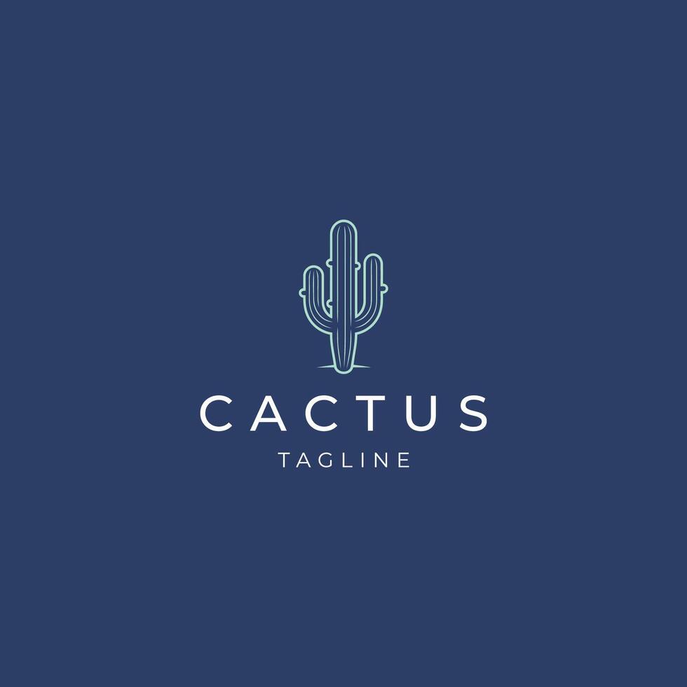 AI generated Cactus logo vector icon design template