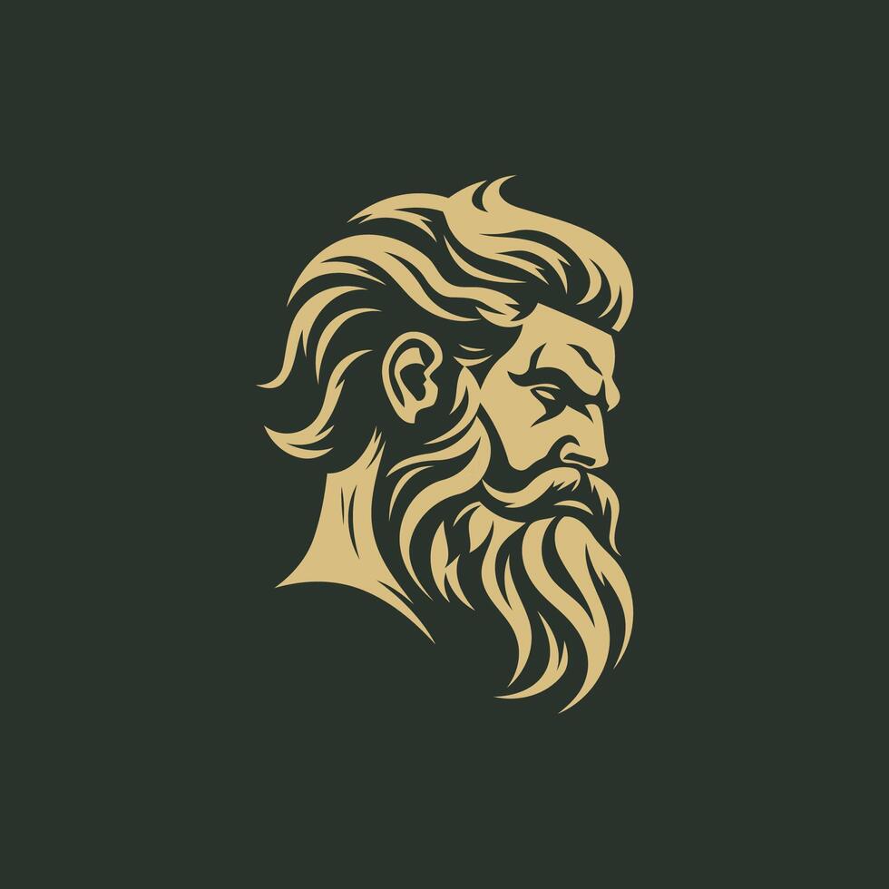 AI generated Zeus logo design vector illustration