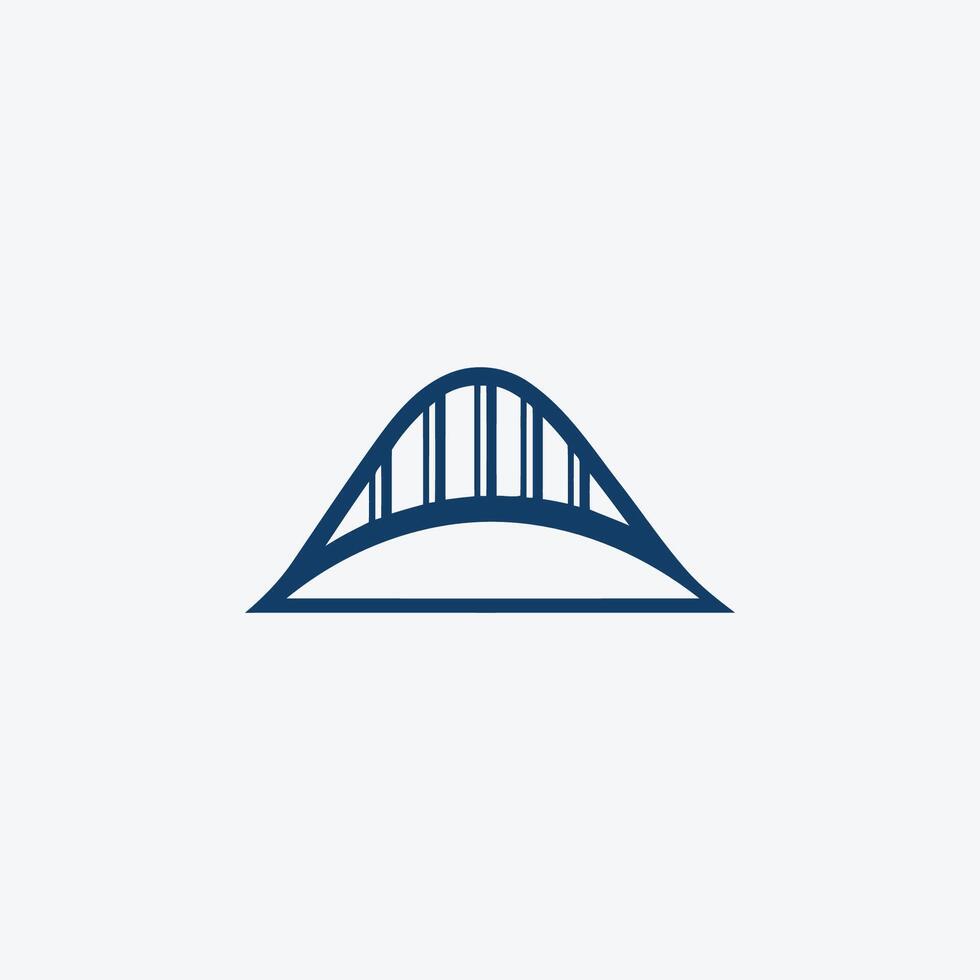 AI generated A powerful and unique bridge builder logo design. vector