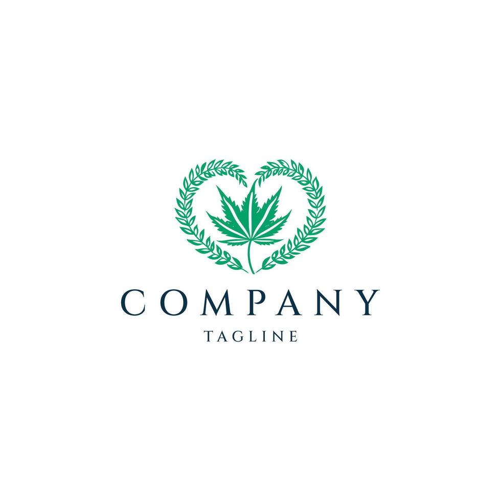 AI generated Cannabis logo design icon vector