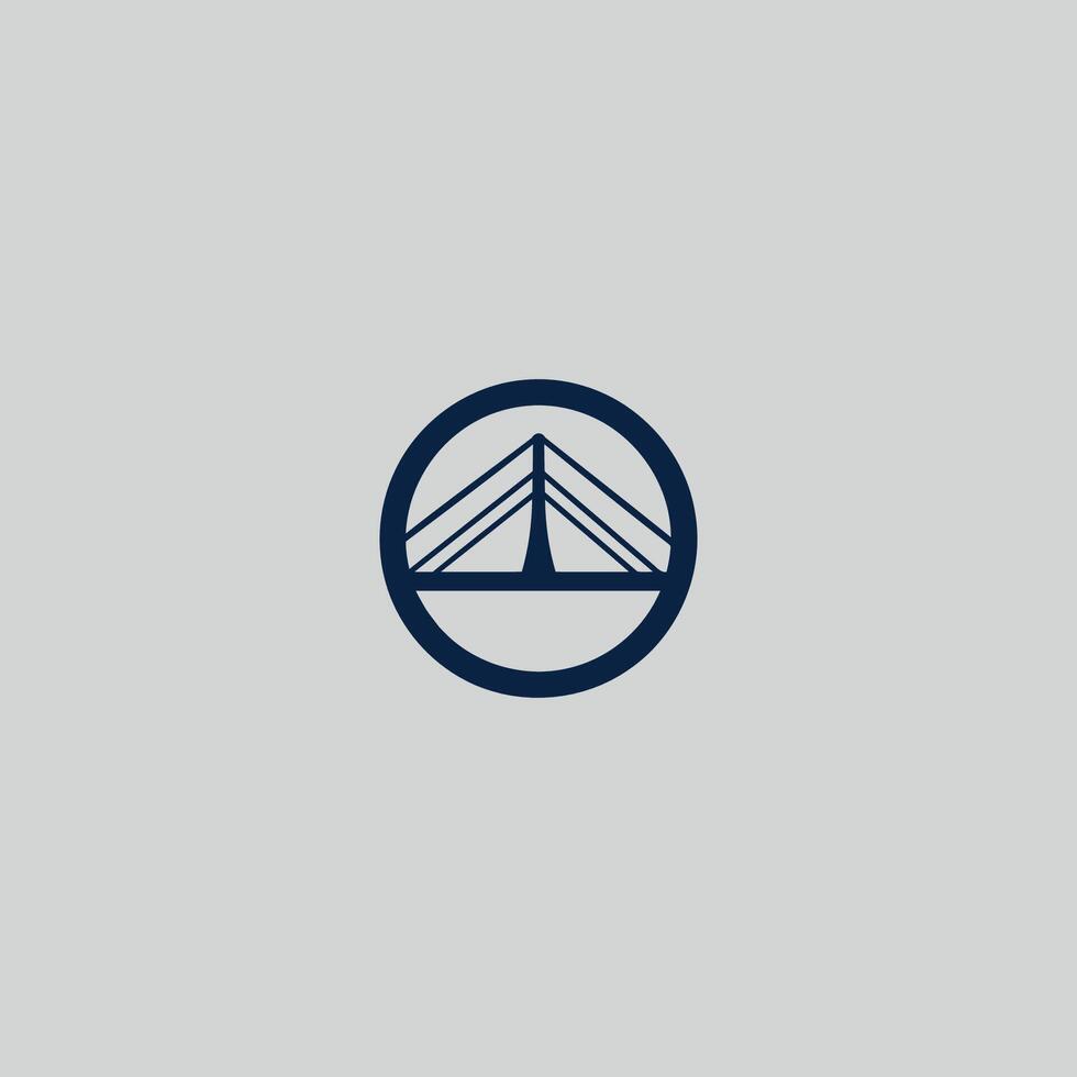 AI generated A powerful and unique bridge builder logo design. vector