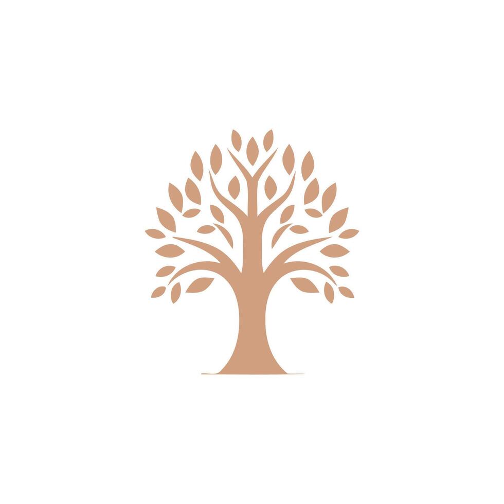 AI generated Abstract tree company logo template vector