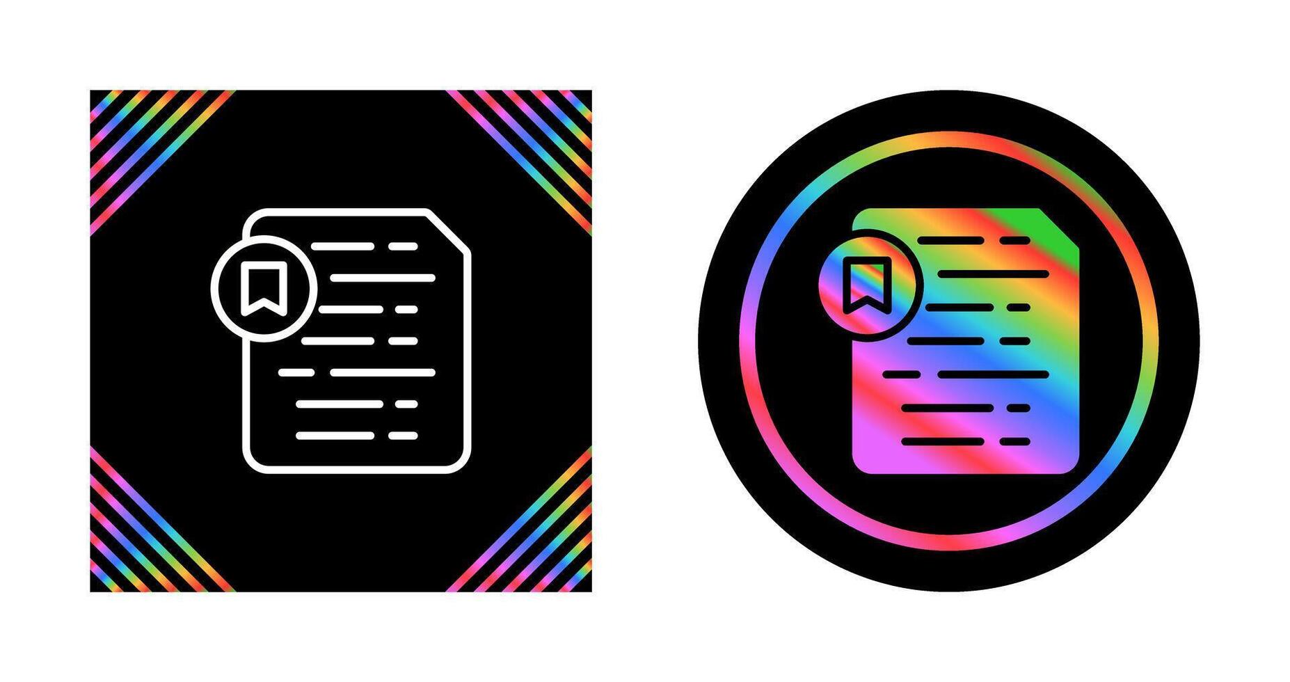 Document Insert Bookmark Vector Icon