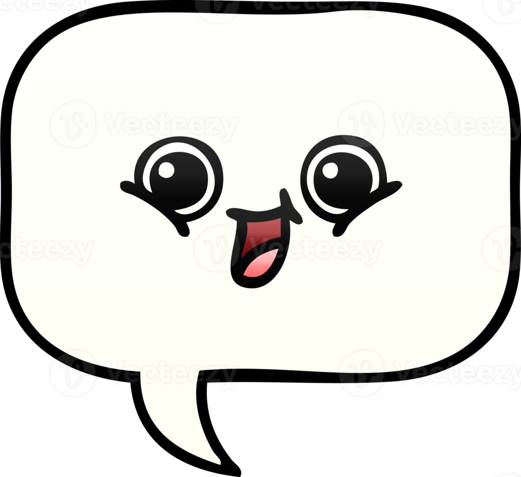 gradient shaded cartoon speech bubble png