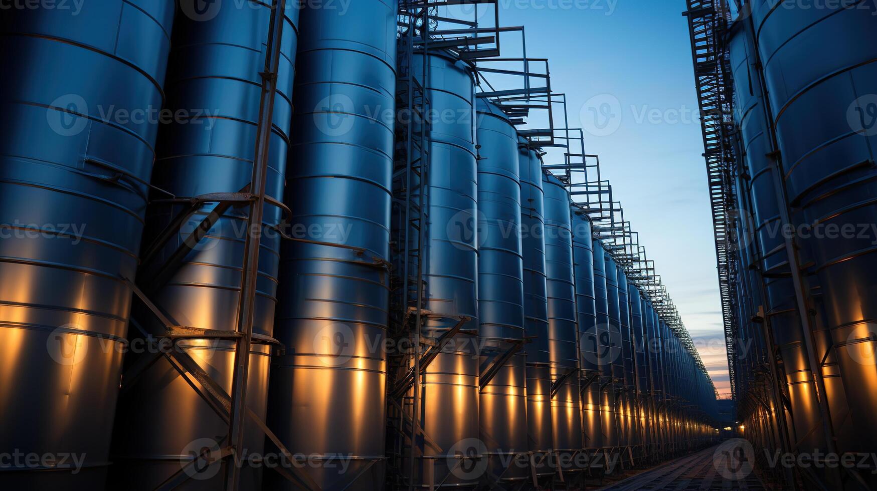 Silos for storing grain, wheat, corn, oats and other crops. photo