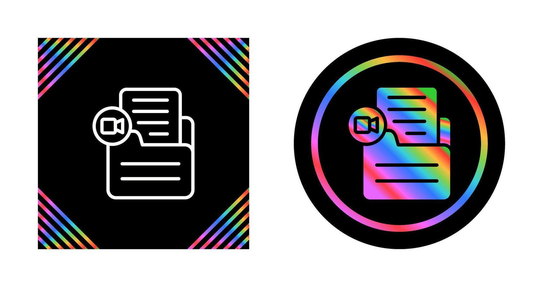 Document Insert Video Vector Icon