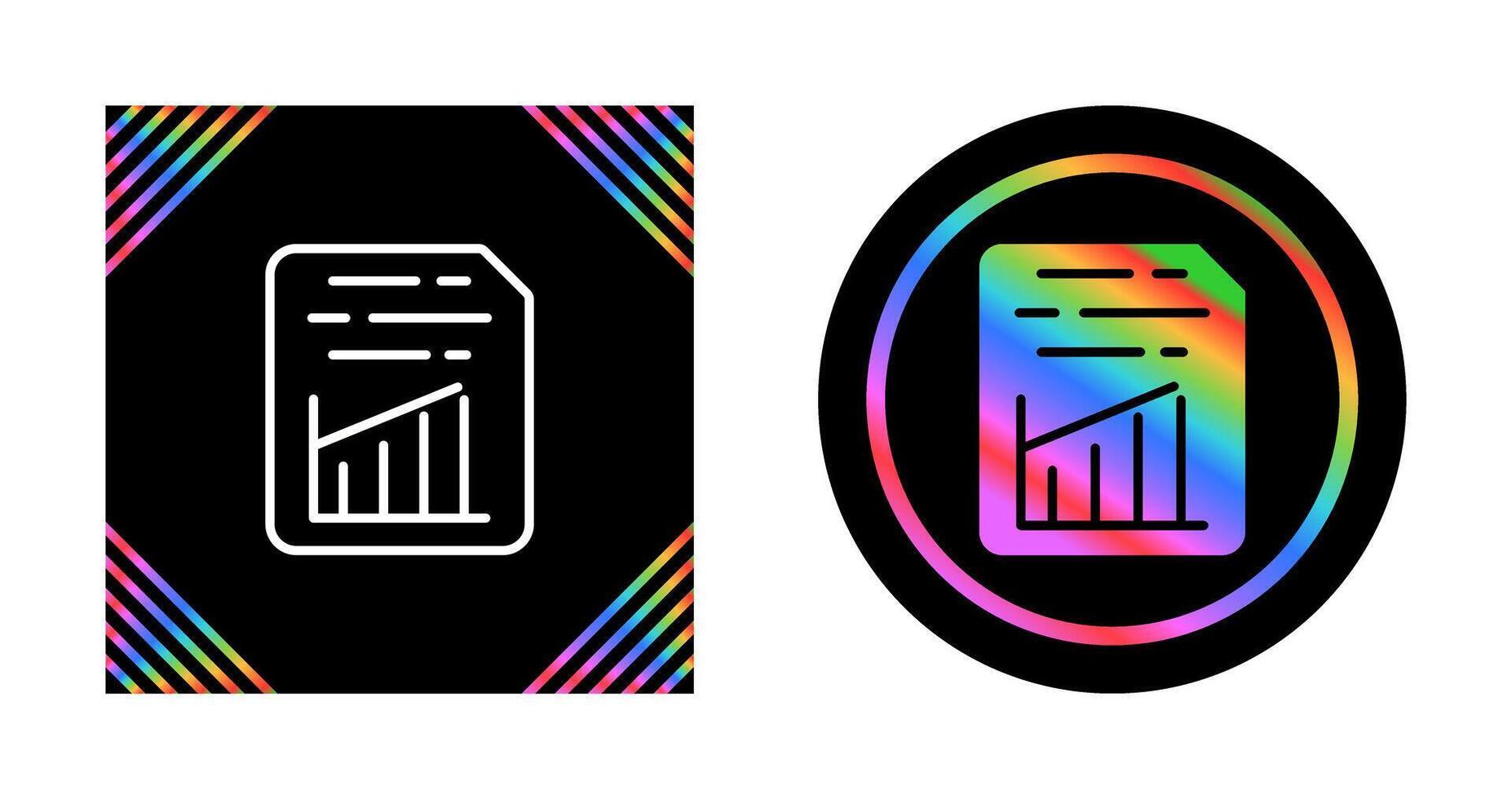 Document Insert Graph Vector Icon