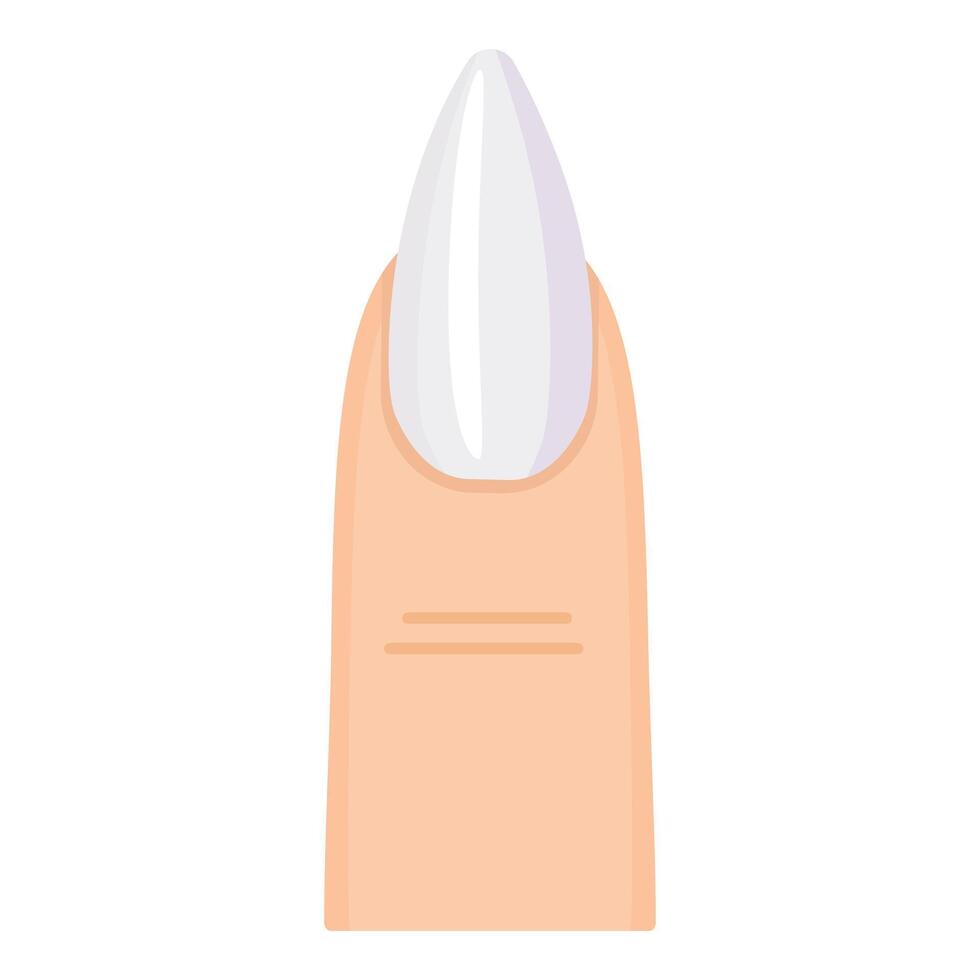 White nail shape icon cartoon vector. Services treatment vector