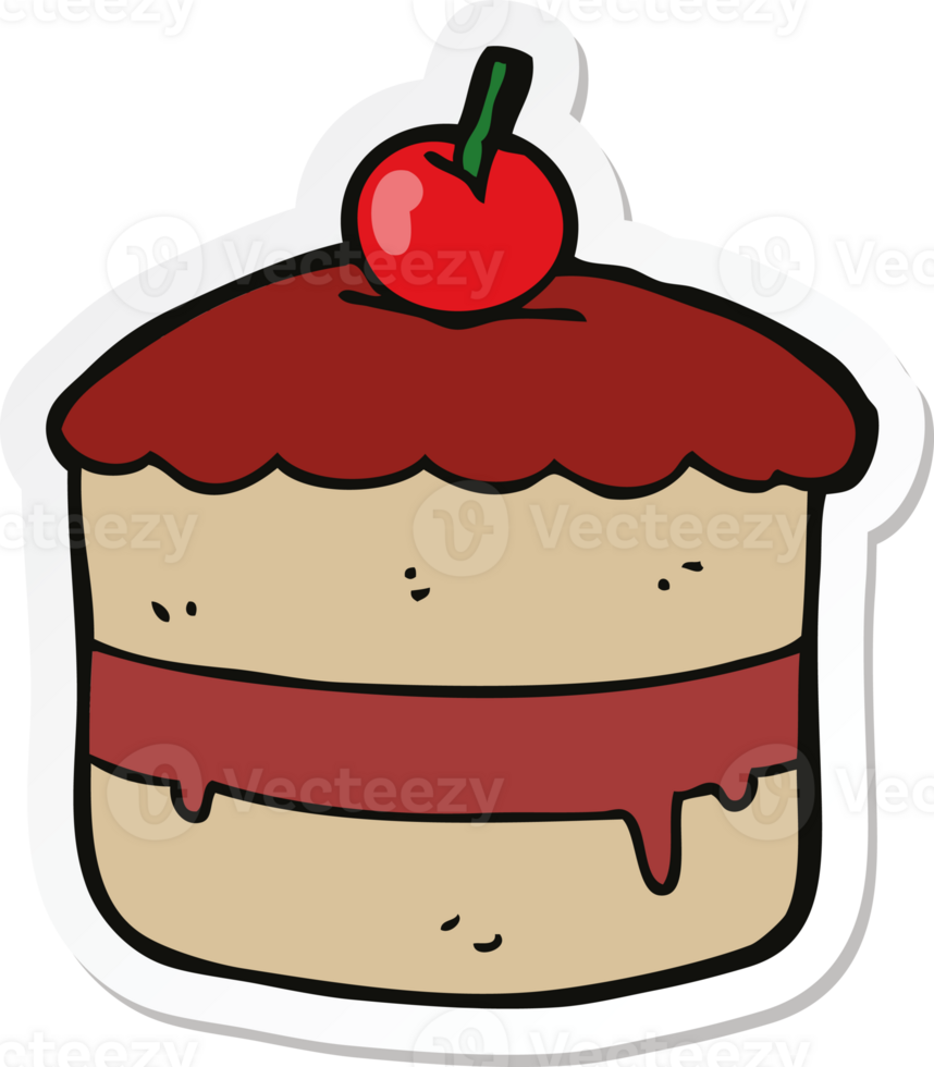 sticker of a cartoon cake png