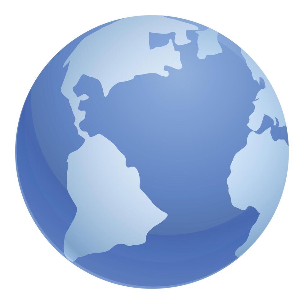 Blue planet icon cartoon vector. Space service connect vector