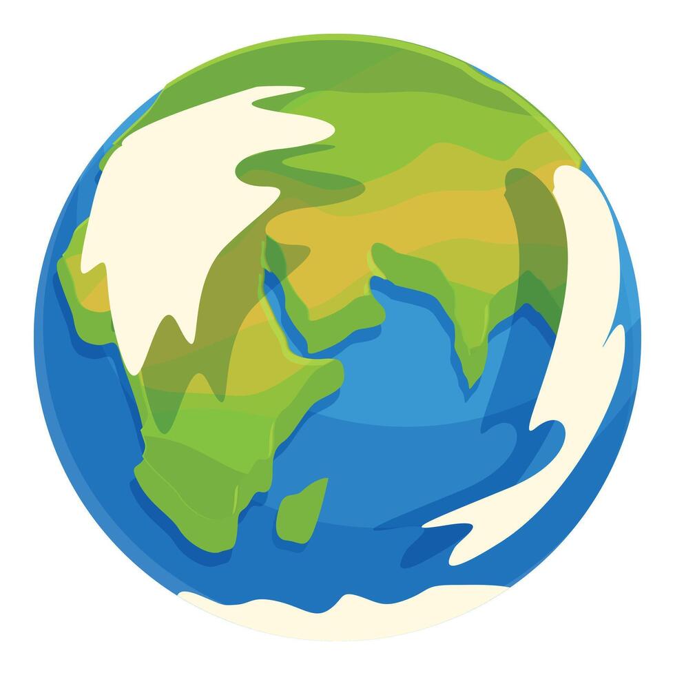 Green planet icon cartoon vector. Ball connect vector