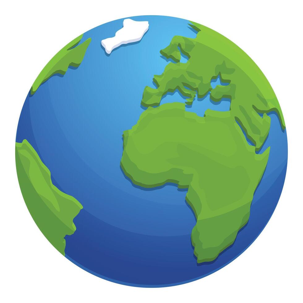 Earth planet grid icon cartoon vector. Connect asia vector