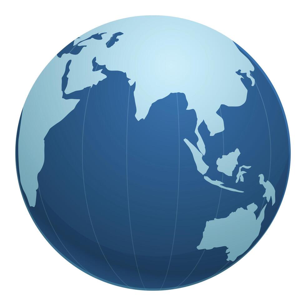 Dark blue planet icon cartoon vector. Network ball vector