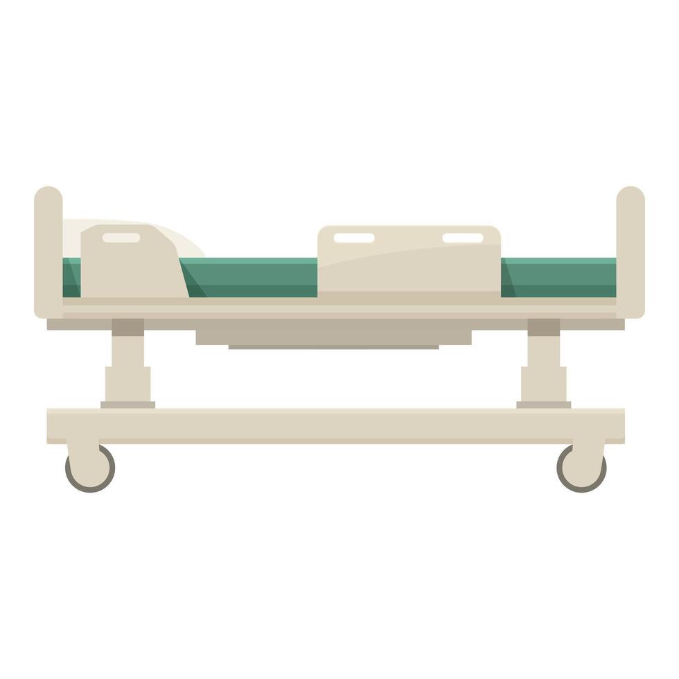 hombre hospital cama icono dibujos animados vector. clínica emergencia vector