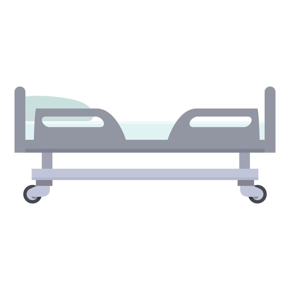 Wheels hospital bed icon cartoon vector. Helping clinic vector