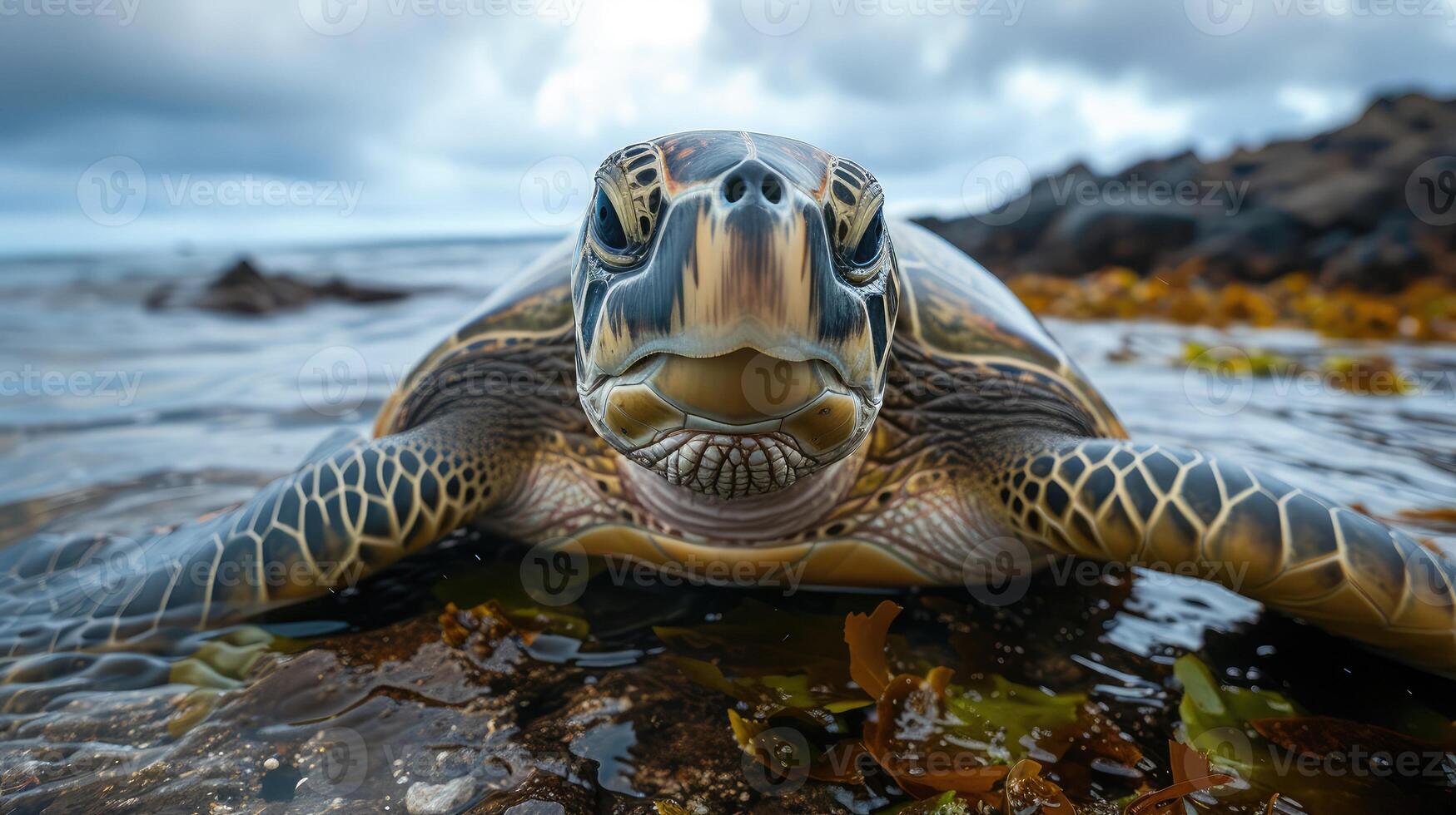 AI generated photo of Sea turtle