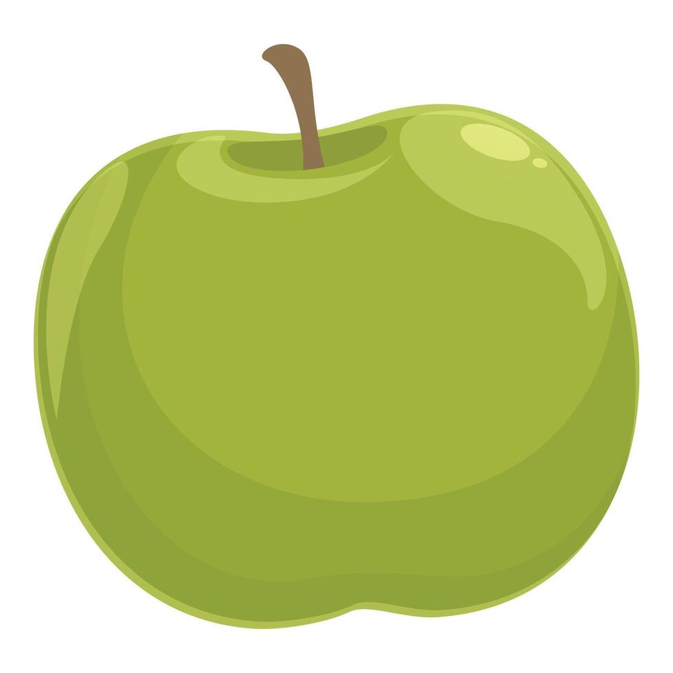Farm green apple icon cartoon vector. Clip color nature vector