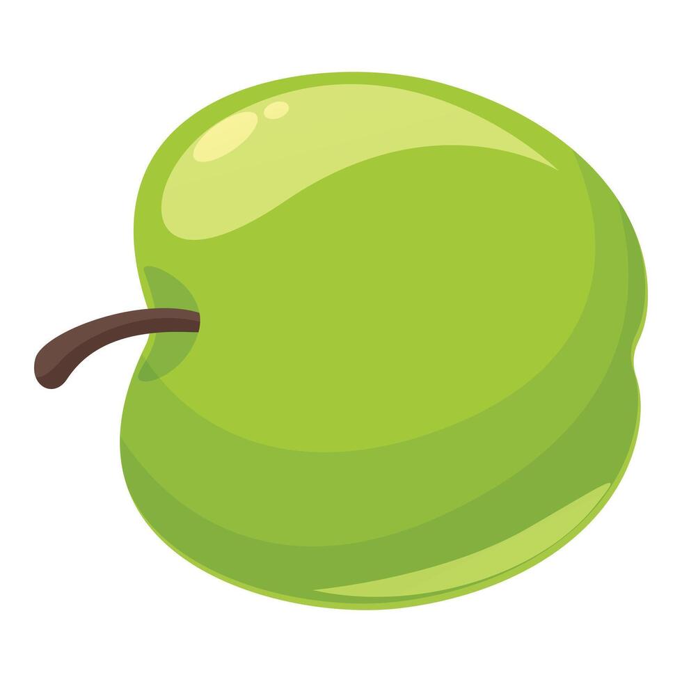 Green apple icon cartoon vector. Nature food core vector