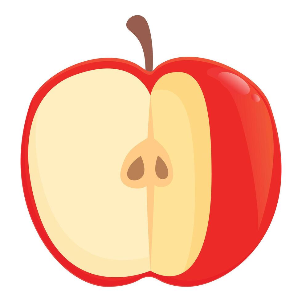 Diet eco apple icon cartoon vector. Red color meal vector