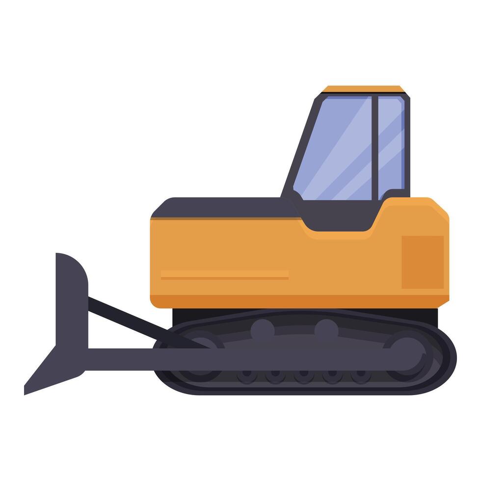 Metal crawler icon cartoon vector. Machinery car vector