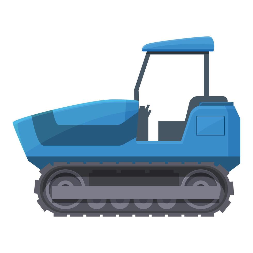 Side crawler icon cartoon vector. Work car heavy vector