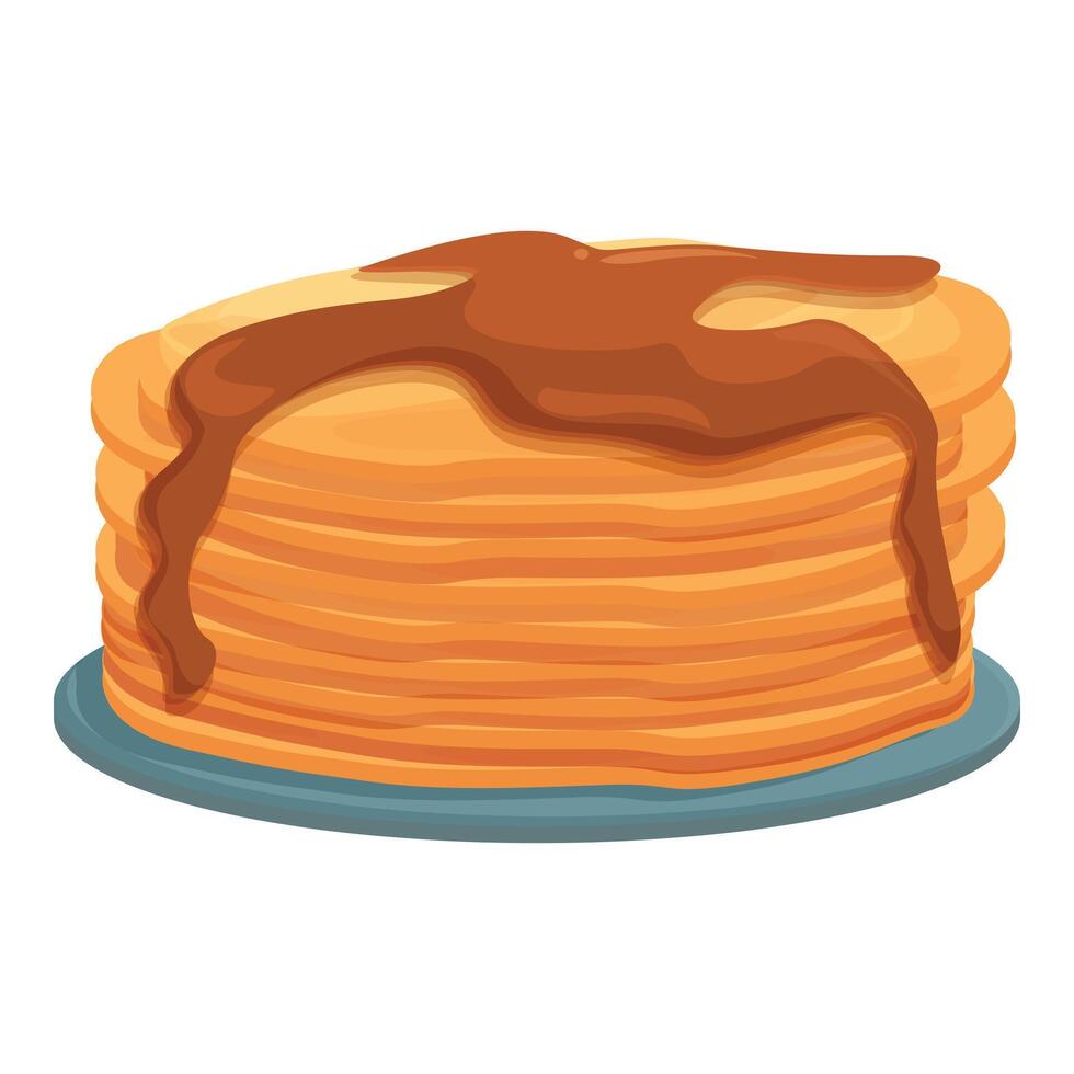 Art house pancakes icon cartoon vector. Stack cute restaurant vector