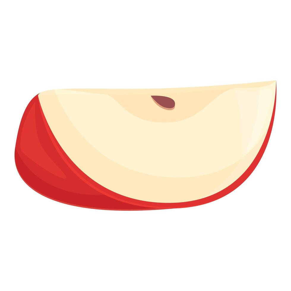 Slice juice fruit icon cartoon vector. Food core seed vector