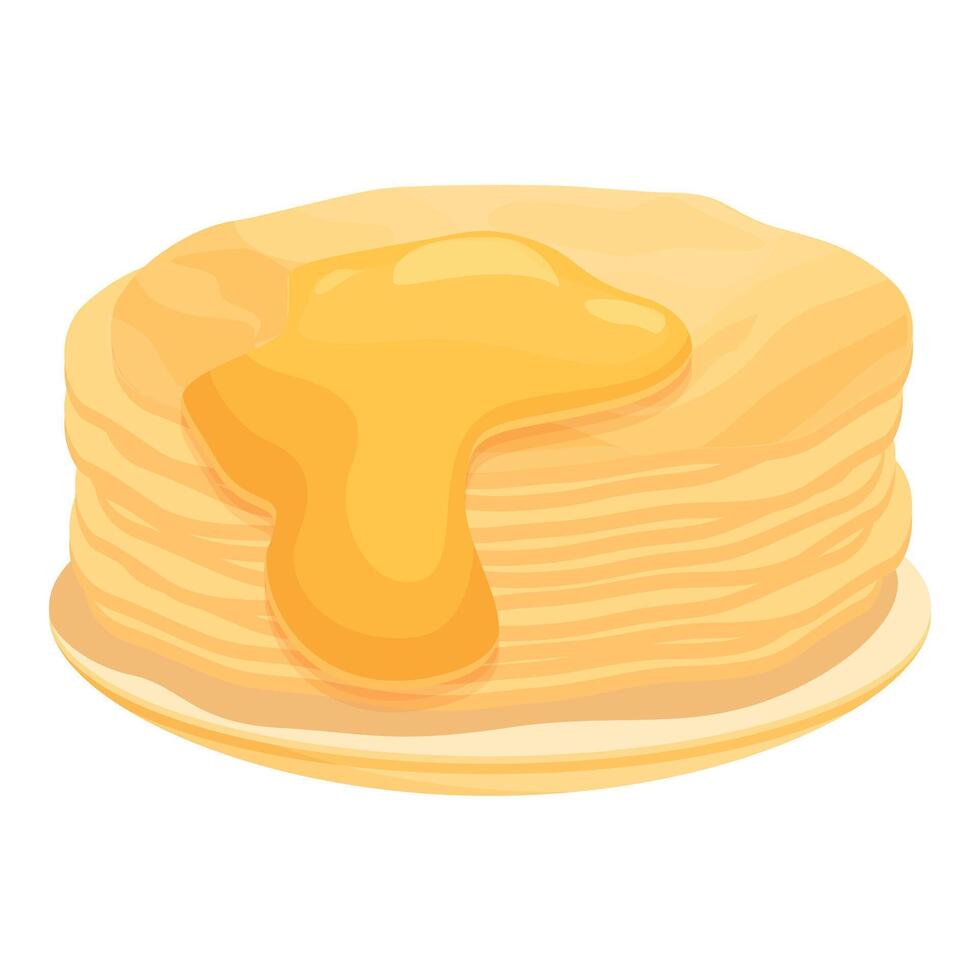 Home caviar pancakes icon cartoon vector. Menu breakfast vector