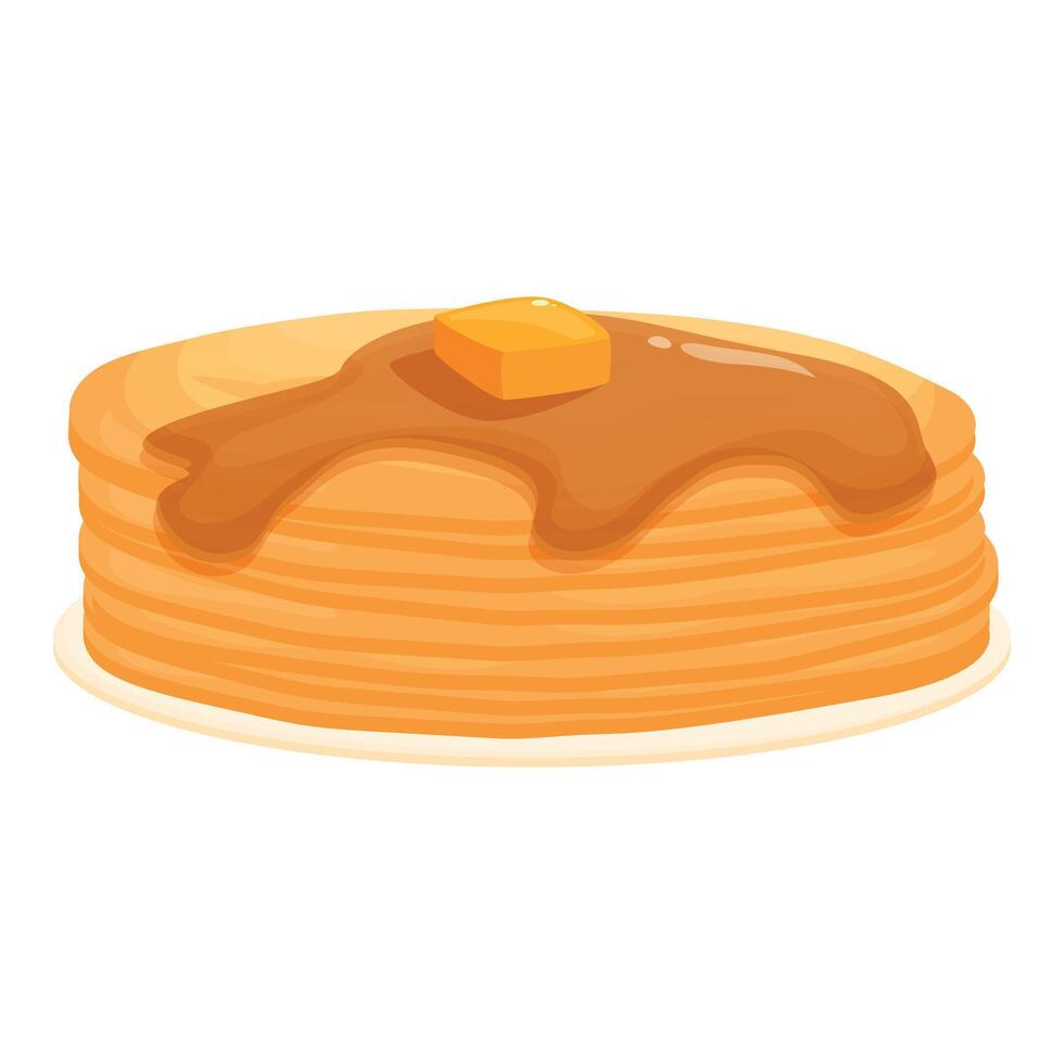 Cream pancakes food icon cartoon vector. Table family vector