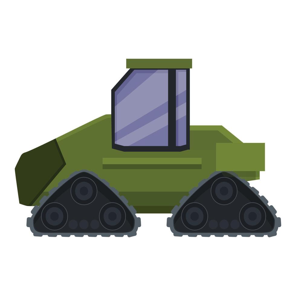 Construction road crawler icon cartoon vector. Work car heavy vector