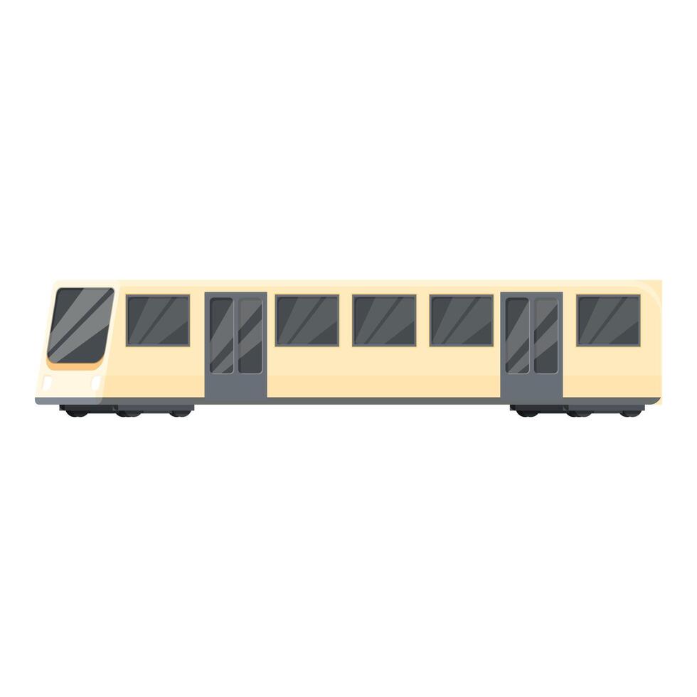 Metro train icon cartoon vector. Depot electric vector