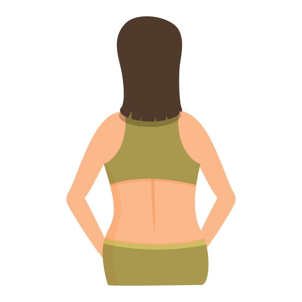 Female diet care icon cartoon vector. Woman care slim vector