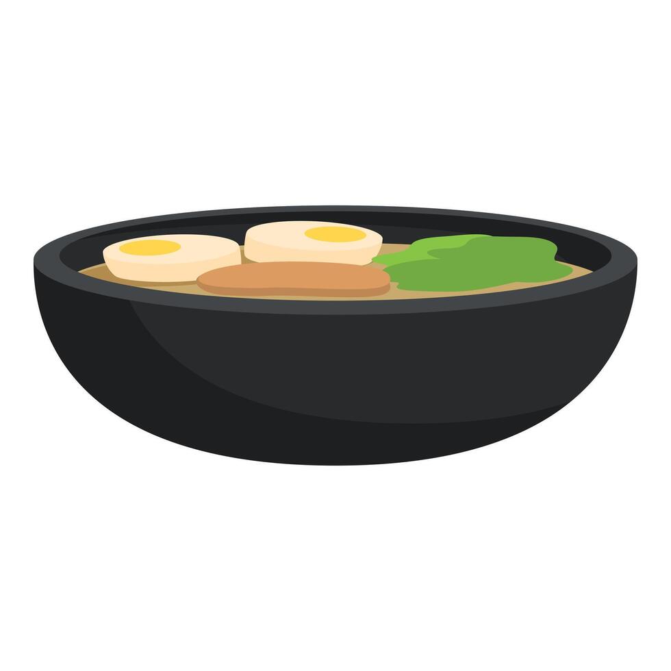 Soup cuisine food icon cartoon vector. Myanmar country vector