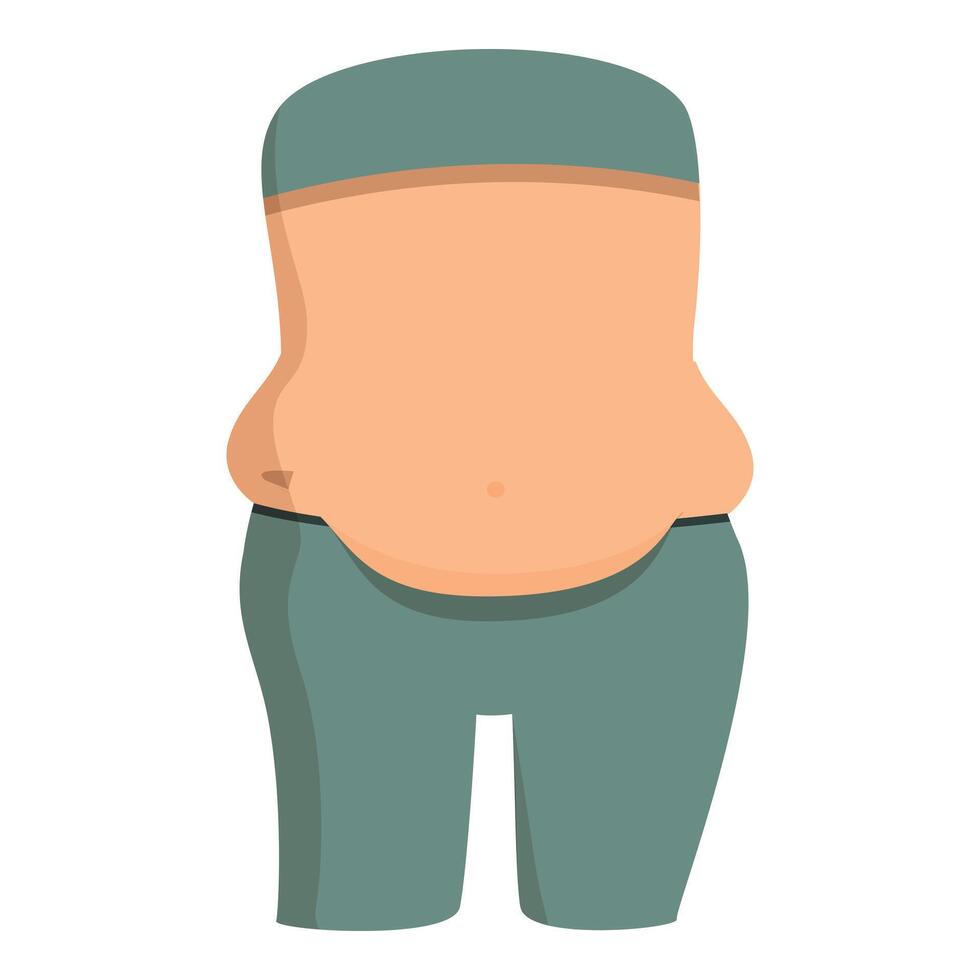 Obesity problem icon cartoon vector. Fat problem body vector