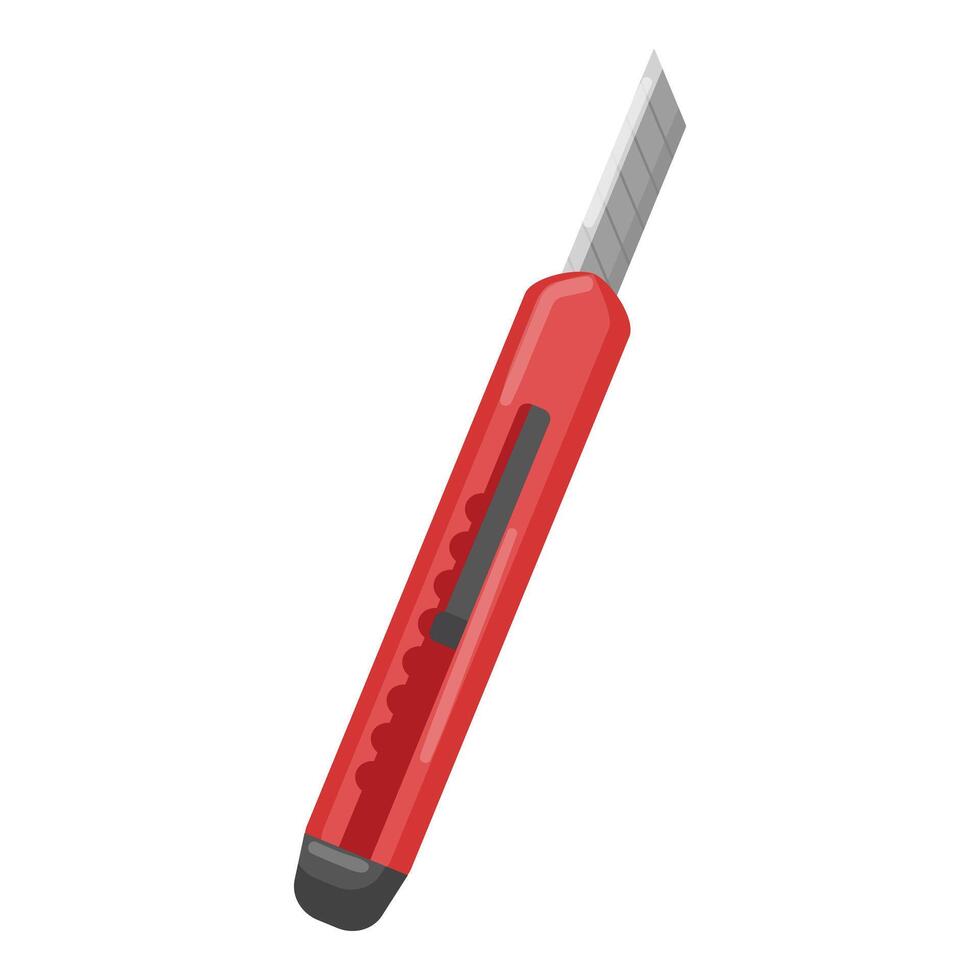 Architect knife tool icon cartoon vector. Gear desk vector