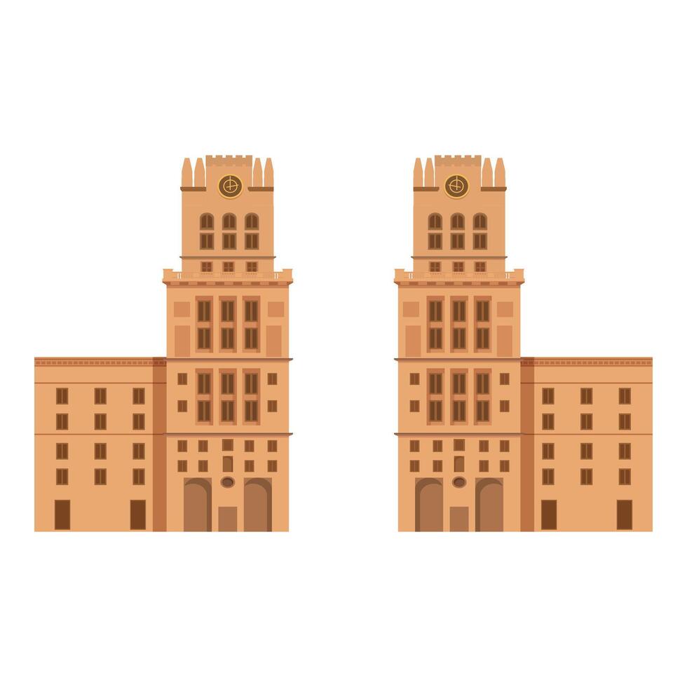 minsk edificio icono dibujos animados vector. estado nación vector