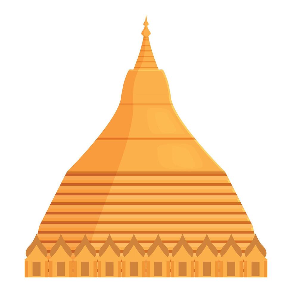 myanmar templo icono dibujos animados vector. patriótico póster vector