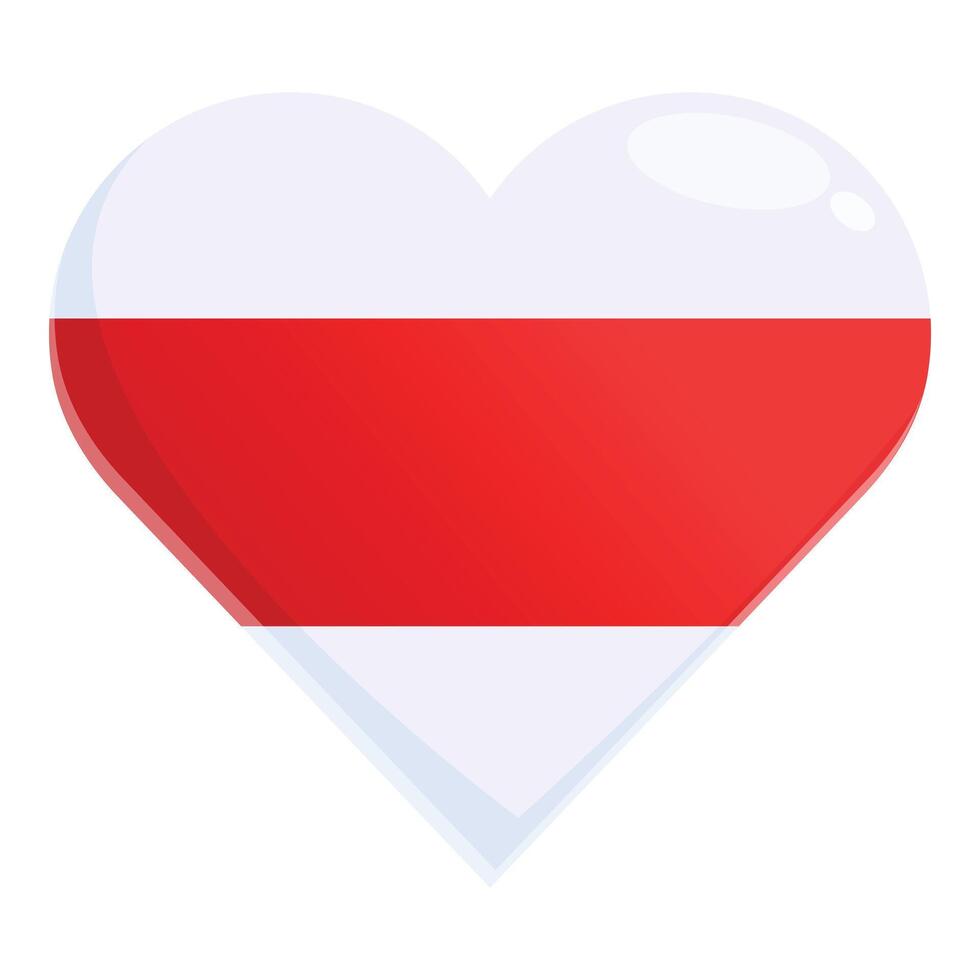 corazón bielorrusia símbolo icono dibujos animados vector. bandera gráfico vector