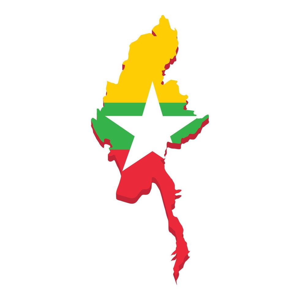 Myanmar country landmark icon cartoon vector. Festival culture vector