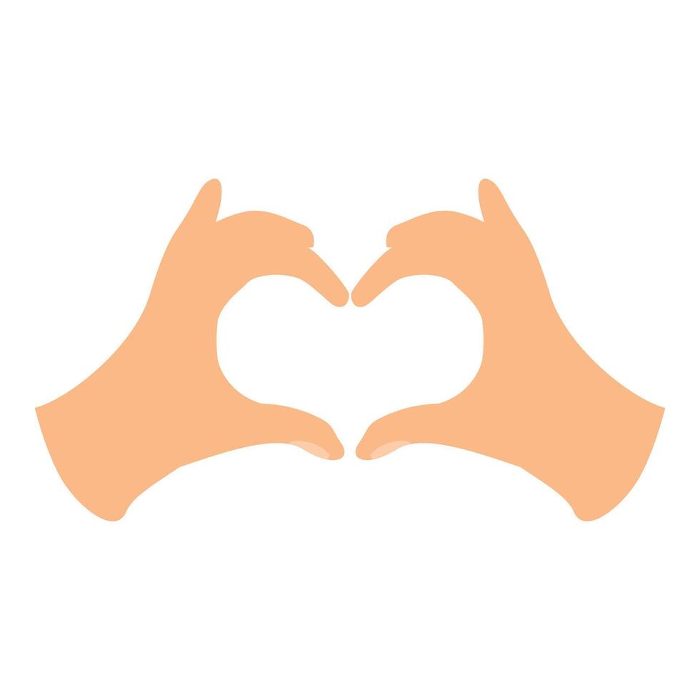 Love heart sign icon cartoon vector. Hands country love vector