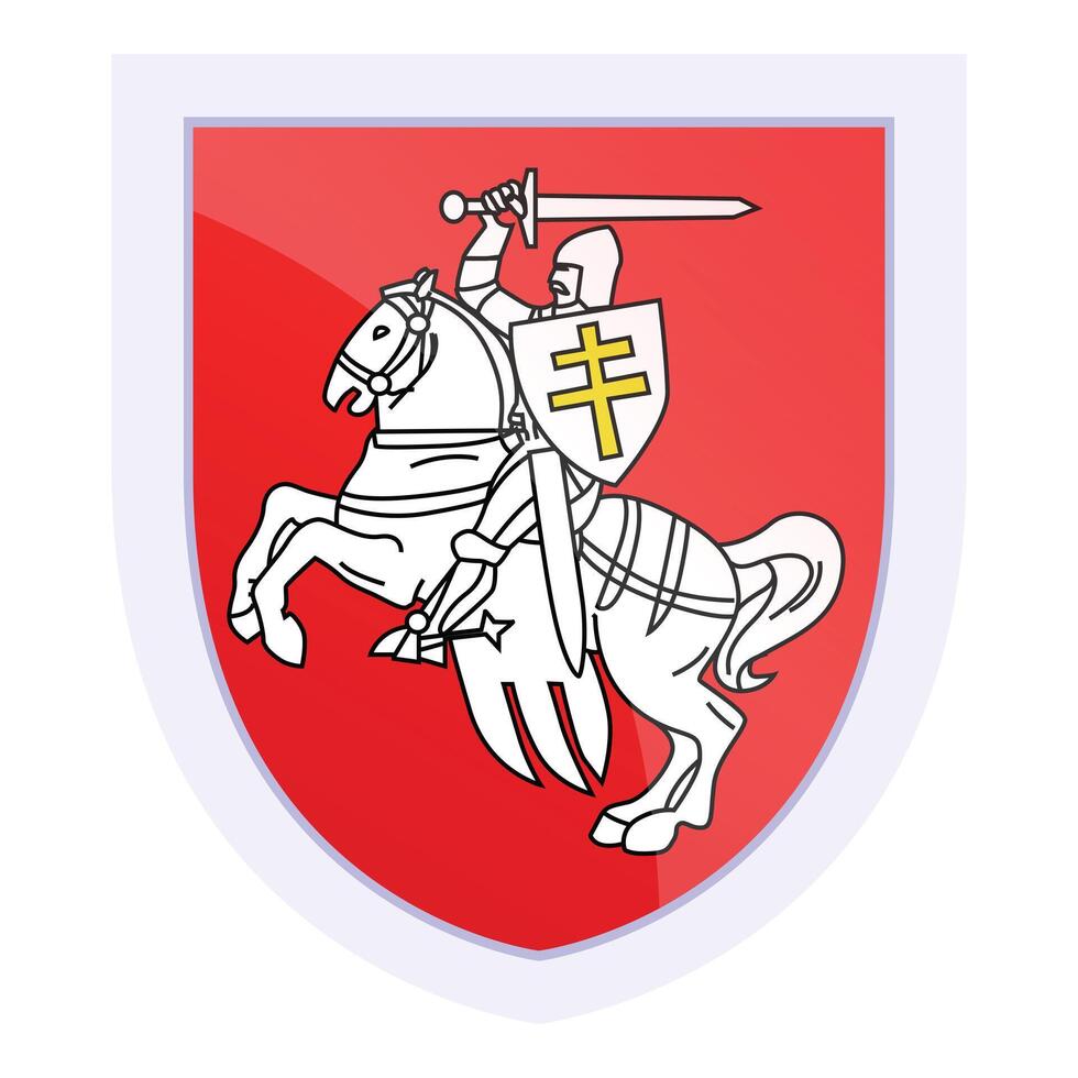 Belarus shield horse man icon cartoon vector. World border vector