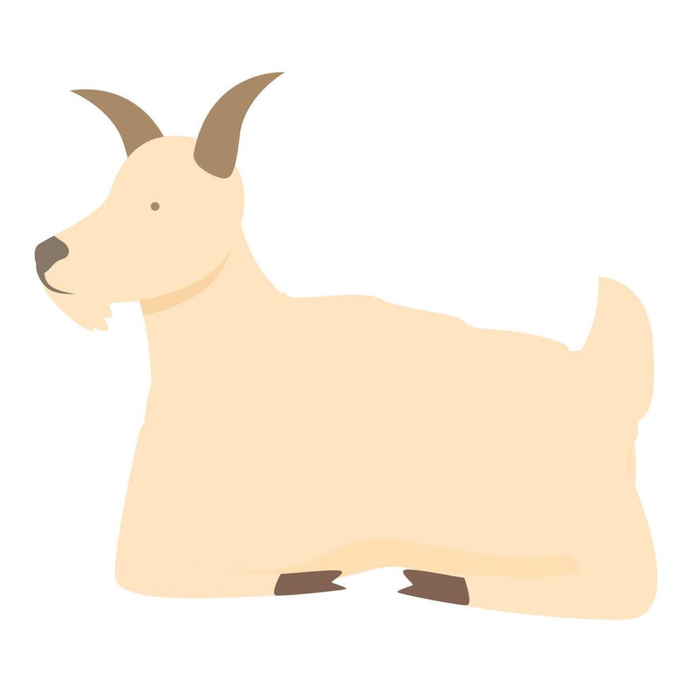 Farm goat icon cartoon vector. Calcium fresh farm vector