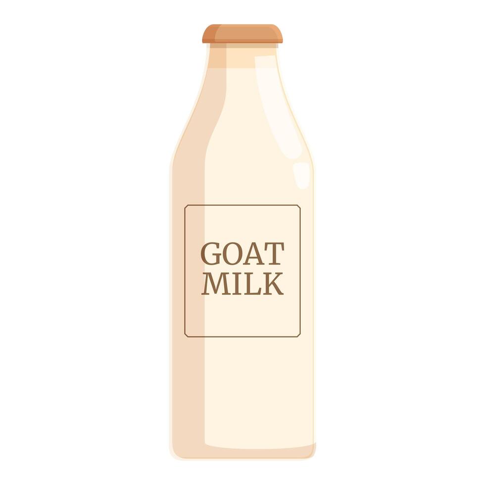 Goat milk icon cartoon vector. Farming nature vector
